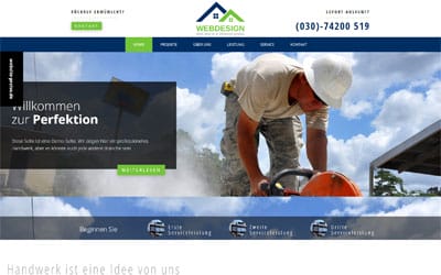 homepage Design-Vorlage handwerk